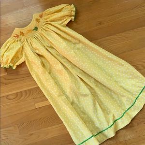 Southern Smocked Dress- Leaves